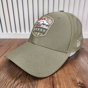 Denver Broncos New Era 39thirty 2019 Salute To Service Fitted S/M Hat Cap Green